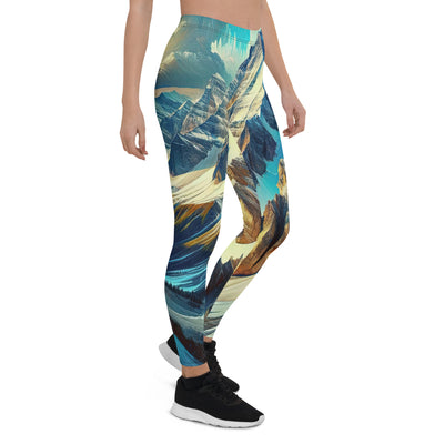 Majestätische Alpen in zufällig ausgewähltem Kunststil - Leggings (All-Over Print) berge xxx yyy zzz