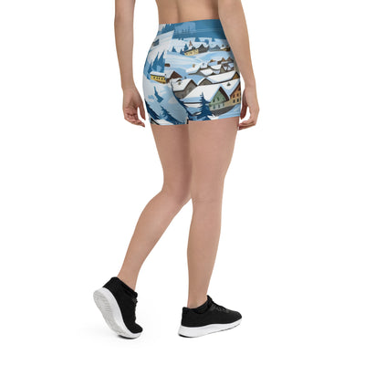 Kitzbühl - Berge und Schnee - Landschaftsmalerei - Shorts (All-Over Print) ski xxx