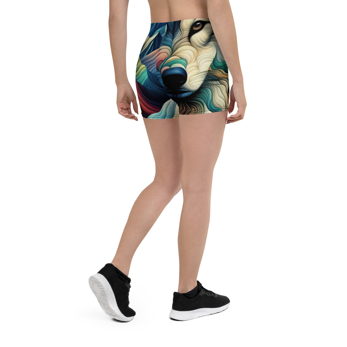 Traumhaftes Alpenpanorama mit Wolf in wechselnden Farben und Mustern (AN) - Shorts (All-Over Print) xxx yyy zzz