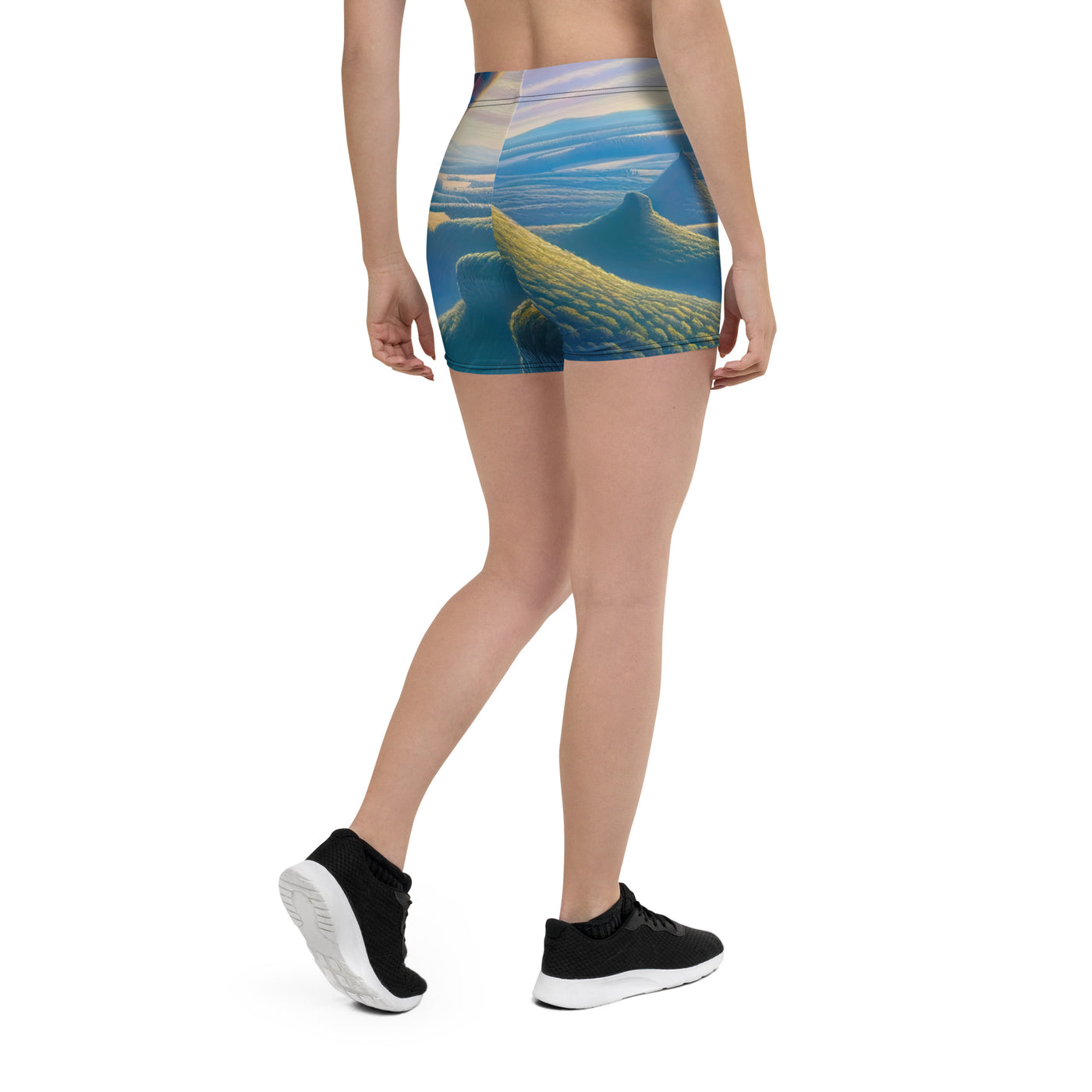 Ölgemälde einer ruhigen Szene mit verziertem Heißluftballon - Shorts (All-Over Print) berge xxx yyy zzz