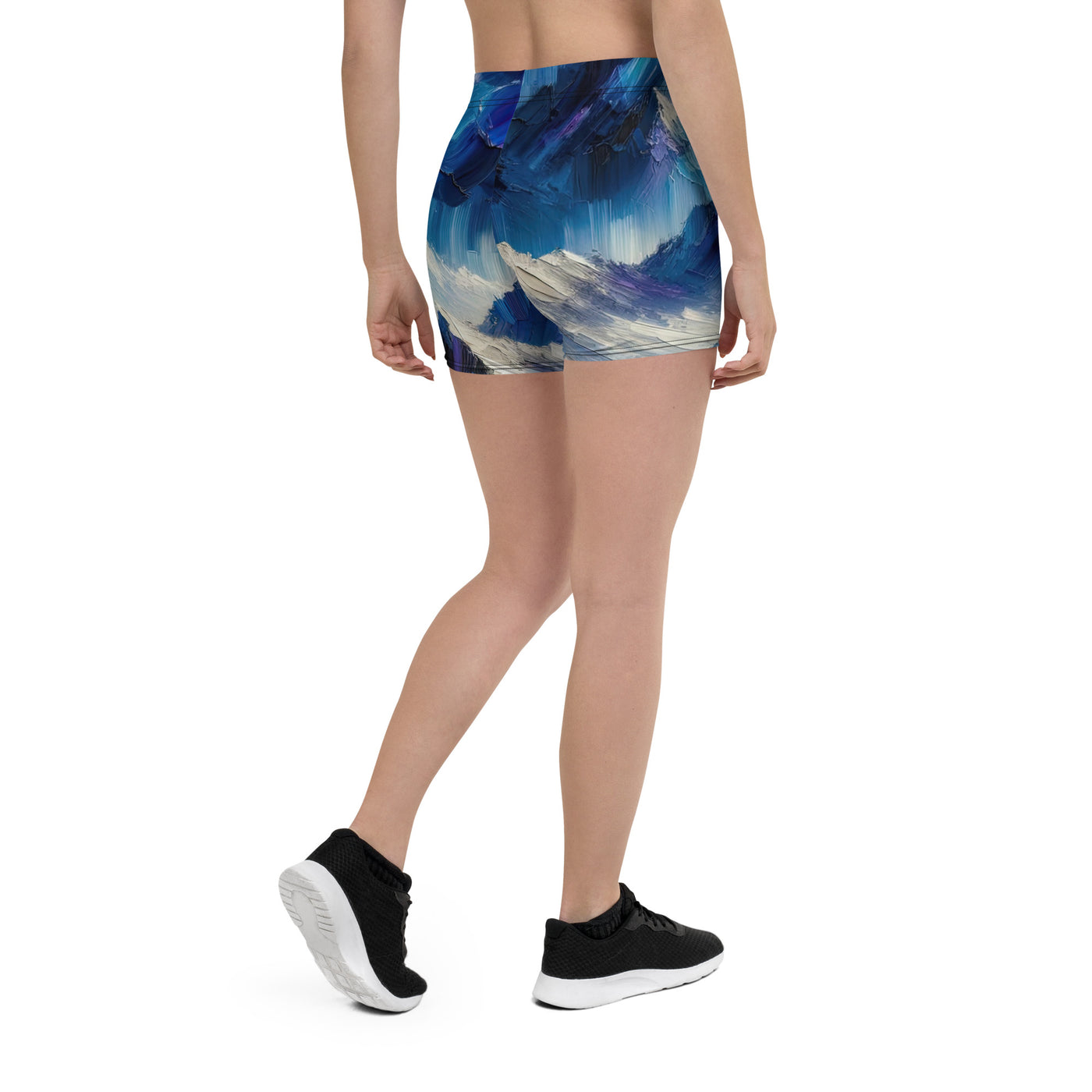 Alpenabstraktion mit dramatischem Himmel in Öl - Shorts (All-Over Print) berge xxx yyy zzz