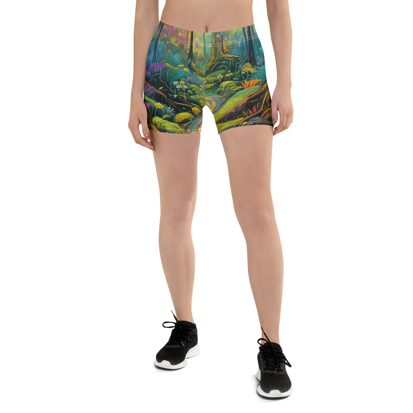 Wald und Wanderweg - Bunte, farbenfrohe Malerei - Shorts (All-Over Print) camping xxx 3XL