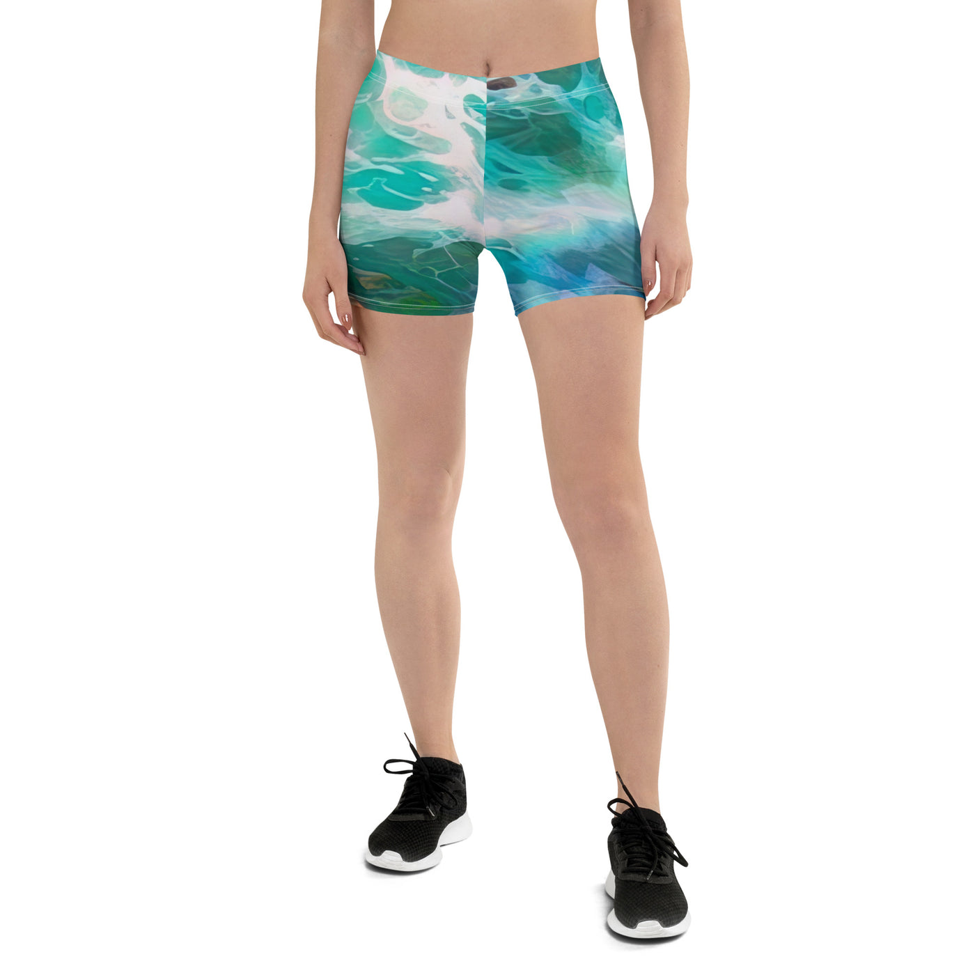 Berge, Blumen, Fluss und Steine - Malerei - Shorts (All-Over Print) camping xxx 3XL