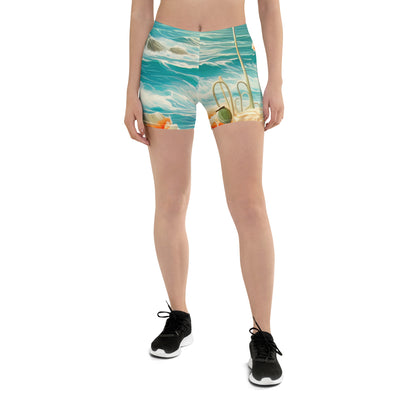 Blumen, Meer und Sonne - Malerei - Shorts (All-Over Print) camping xxx 3XL