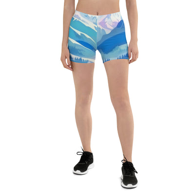 Berge und Schnee - Landschaft - Shorts (All-Over Print) ski xxx 3XL