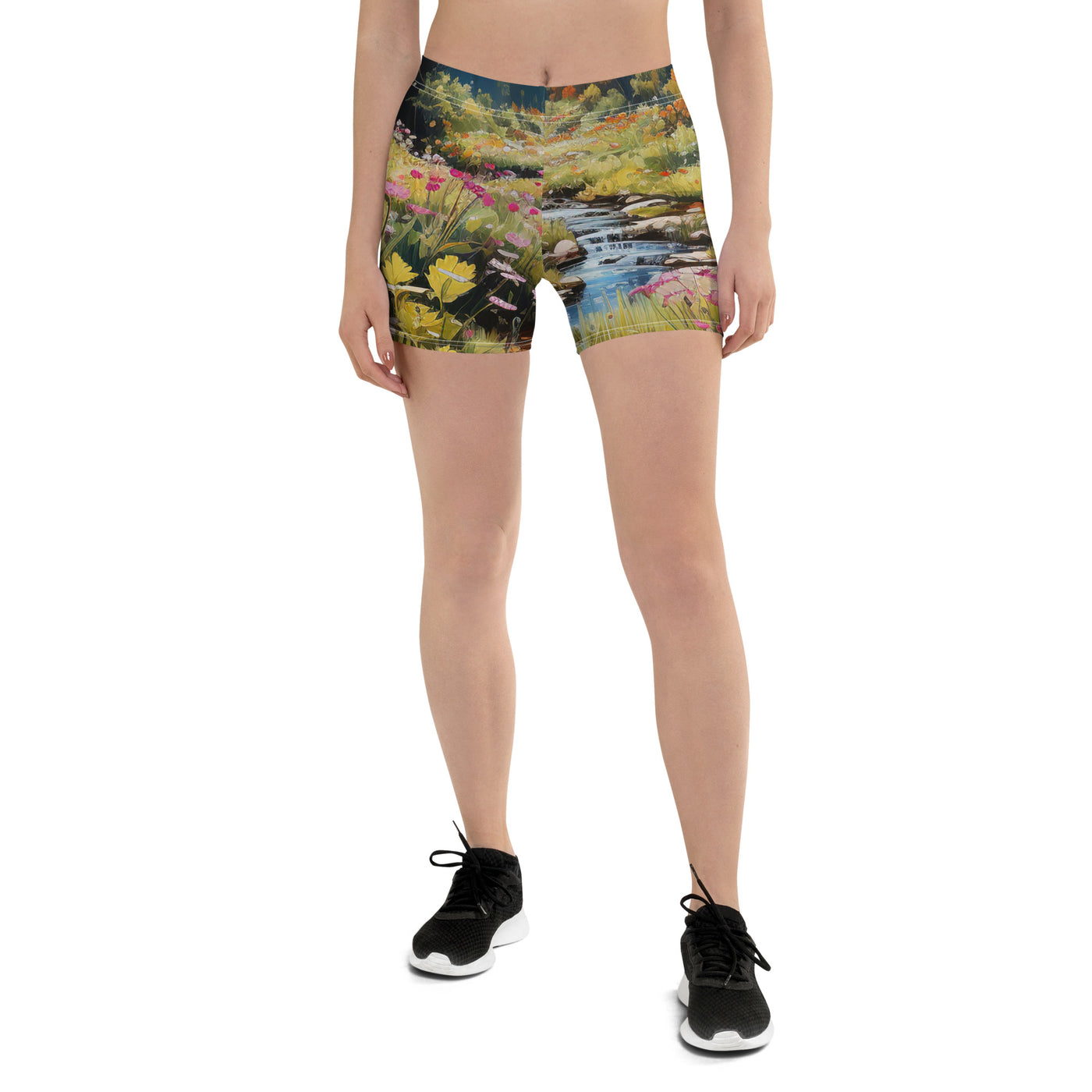 Berge, schöne Blumen und Bach im Wald - Shorts (All-Over Print) berge xxx 3XL