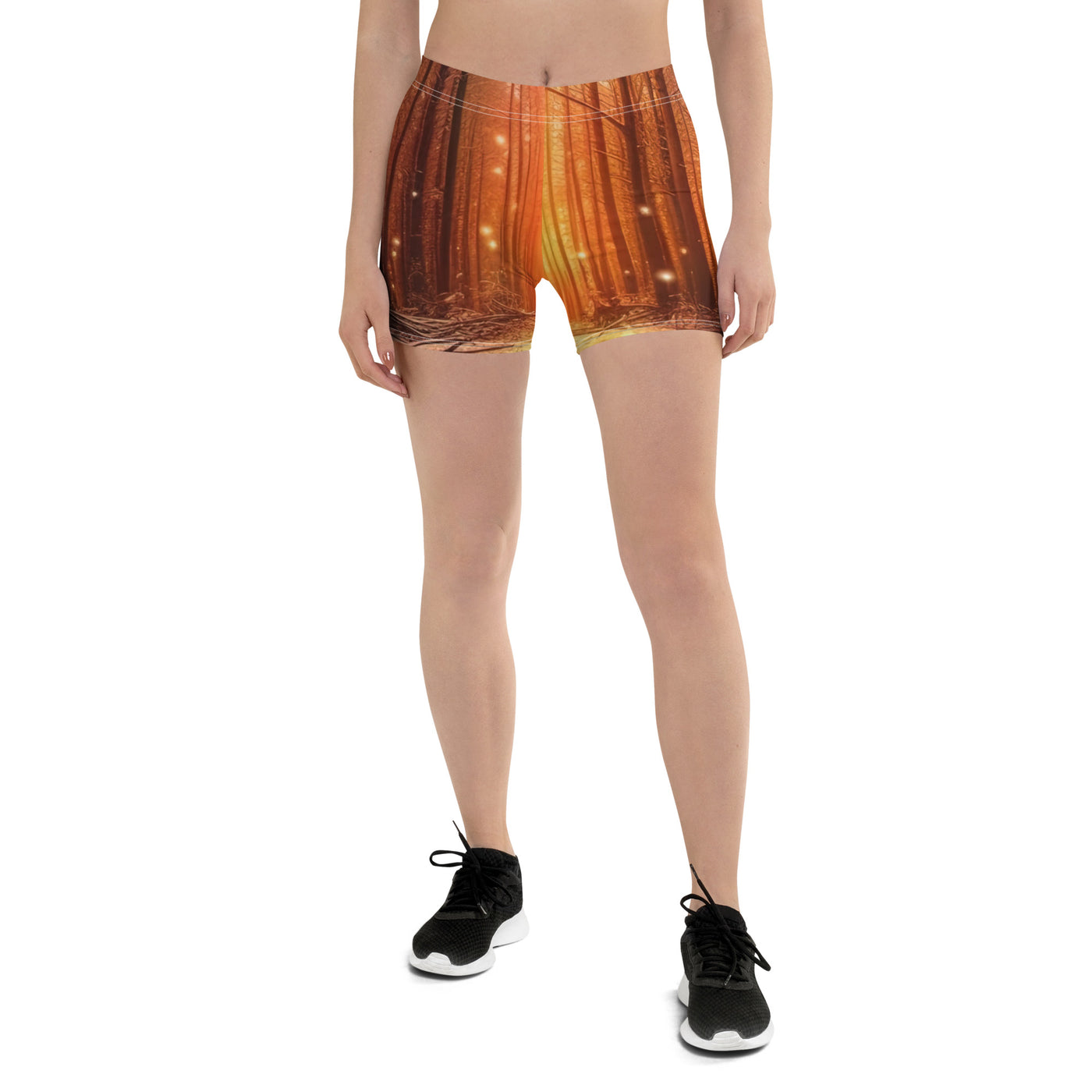 Bäume im Winter, Schnee, Sonnenaufgang und Fluss - Shorts (All-Over Print) camping xxx 3XL