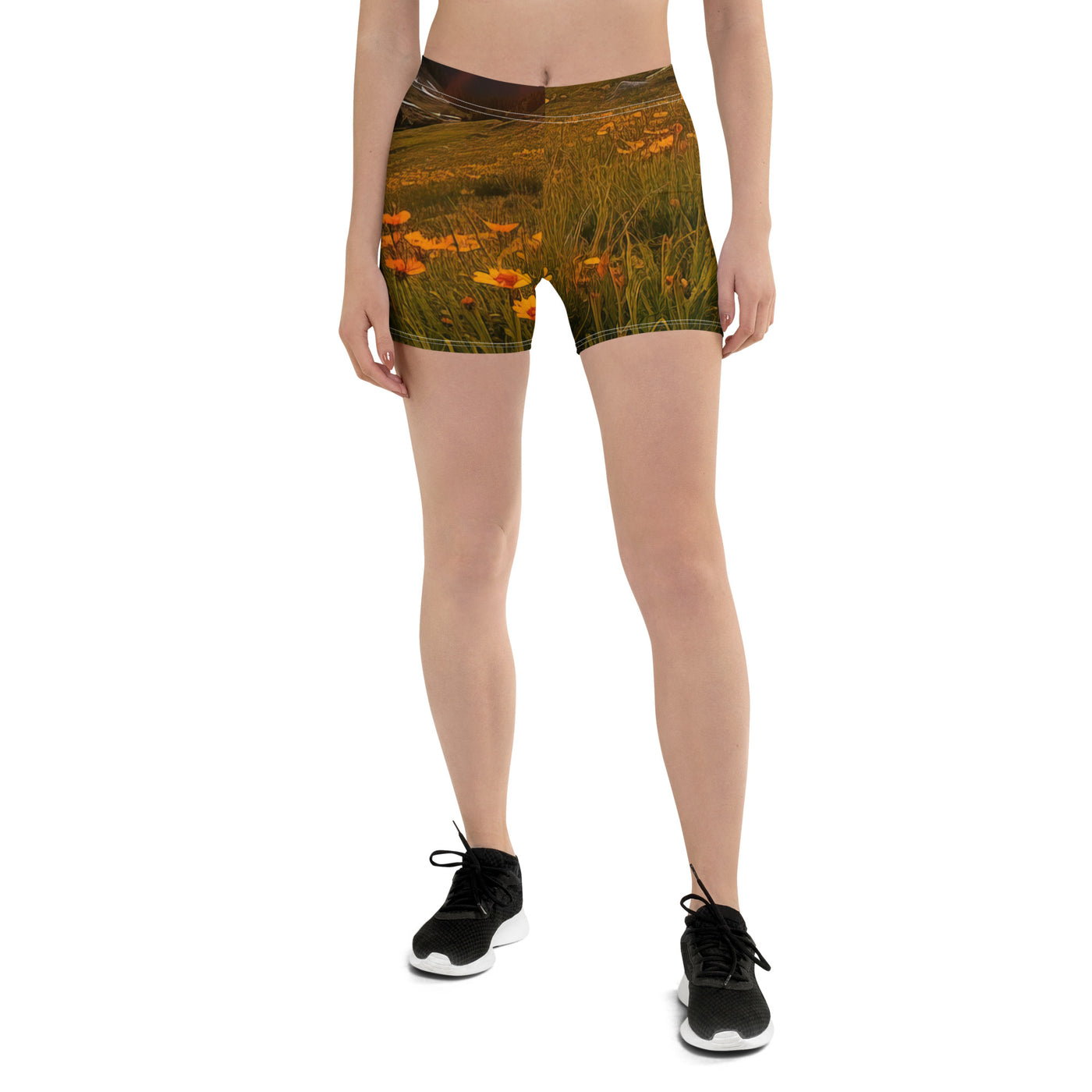 Gebirge, Sonnenblumen und Sonnenaufgang - Shorts (All-Over Print) berge xxx 3XL