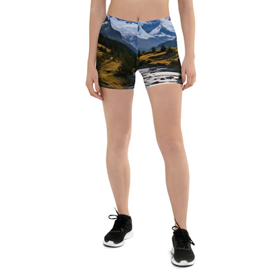 Berge und steiniger Bach - Epische Stimmung - Shorts (All-Over Print) berge xxx 3XL