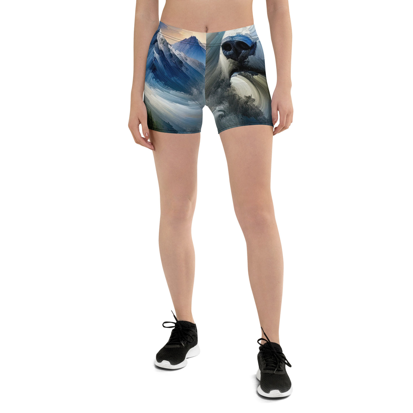 Abstrakte Alpen & Eisbär Kunst in dynamischen Farben - Shorts (All-Over Print) camping xxx yyy zzz 3XL