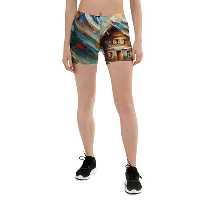 Expressionistisches Farbchaos der Alpen und Schönheit der Berge - Abstrakt - Shorts (All-Over Print) berge xxx yyy zzz 3XL