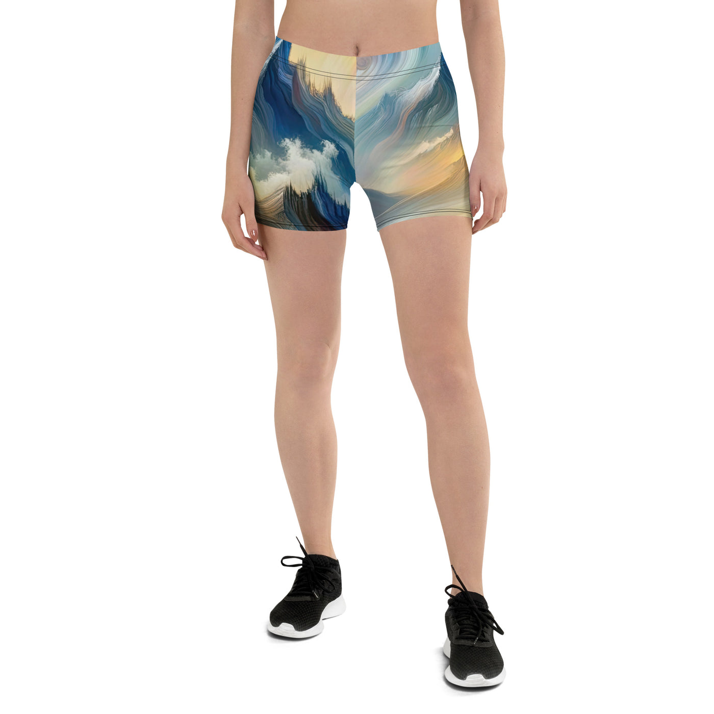 Ätherische schöne Alpen in lebendigen Farbwirbeln - Abstrakte Berge - Shorts (All-Over Print) berge xxx yyy zzz 3XL