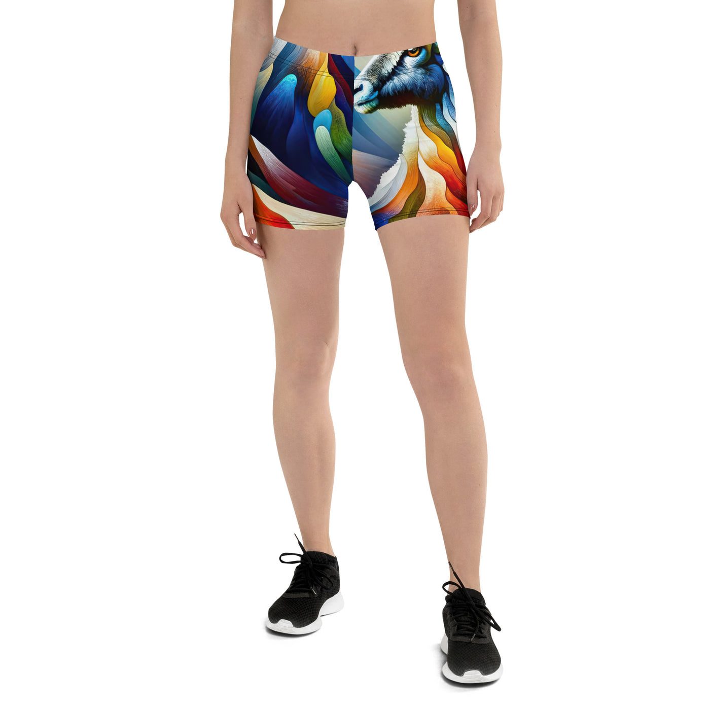 Alpiner Steinbock: Abstrakte Farbflut und lebendige Berge - Shorts (All-Over Print) berge xxx yyy zzz 3XL