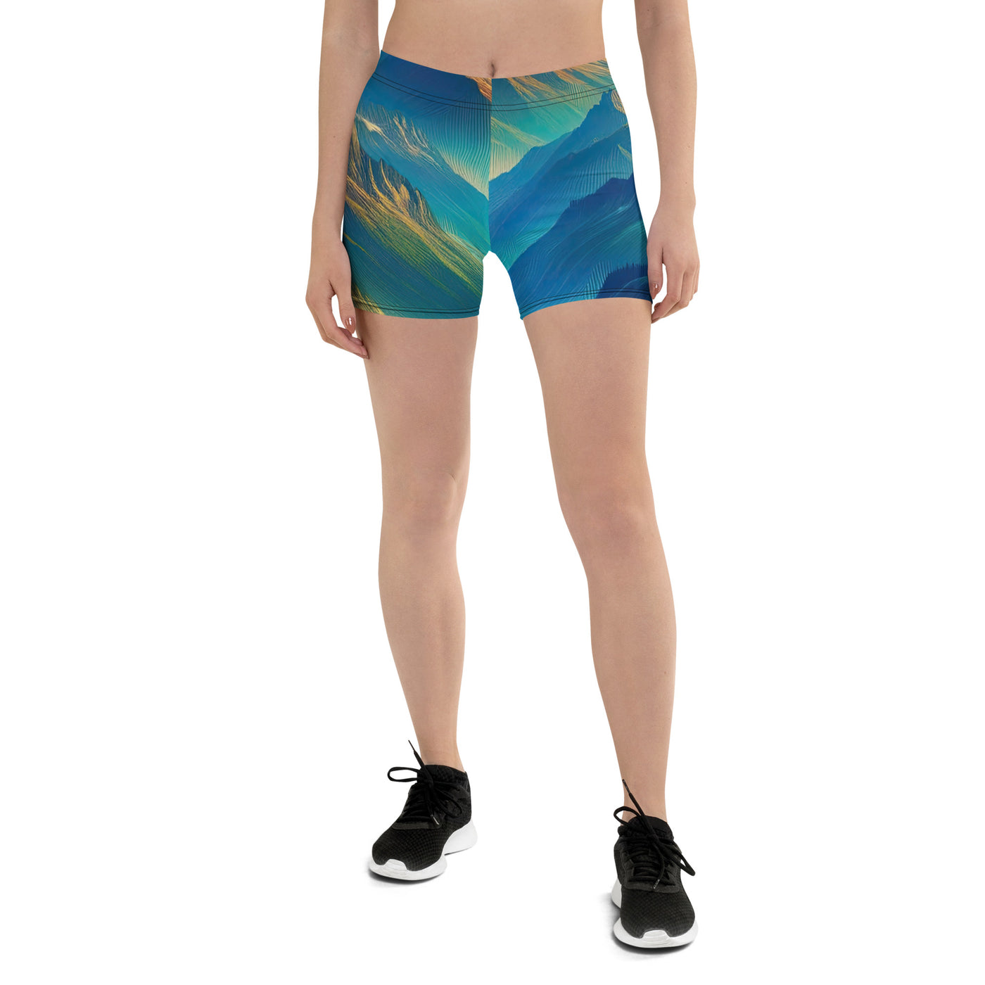 Atemberaubende alpine Komposition mit majestätischen Gipfeln und Tälern - Shorts (All-Over Print) berge xxx yyy zzz 3XL