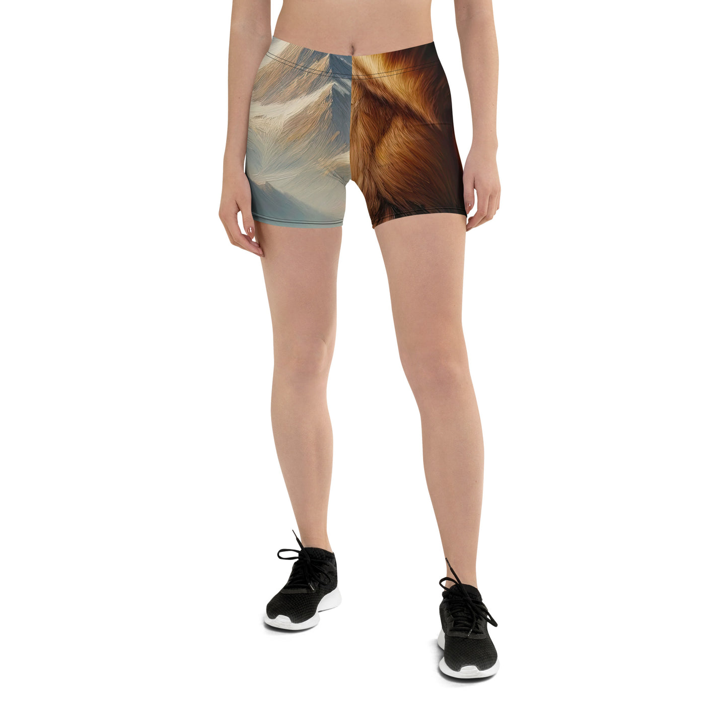 Ölgemälde eines königlichen Bären vor der majestätischen Alpenkulisse - Shorts (All-Over Print) camping xxx yyy zzz 3XL