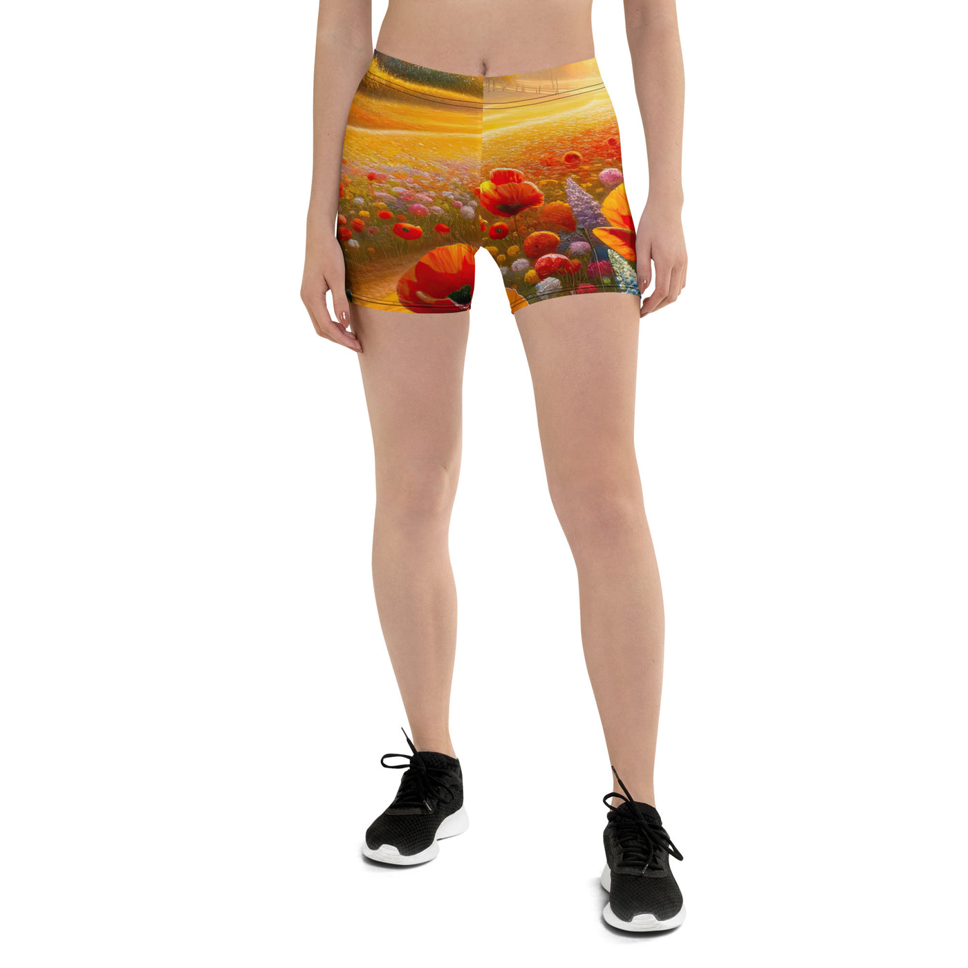 Ölgemälde eines Blumenfeldes im Sonnenuntergang, leuchtende Farbpalette - Shorts (All-Over Print) camping xxx yyy zzz 3XL