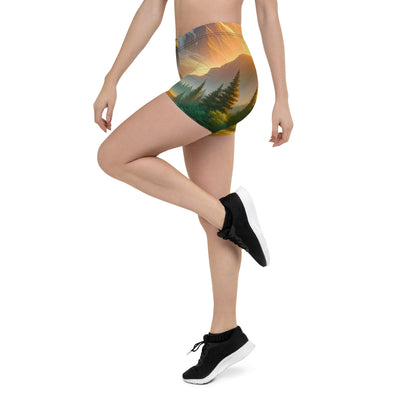 Heitere Alpenschönheit: Schneeberge und Wildblumenwiesen - Shorts (All-Over Print) berge xxx yyy zzz