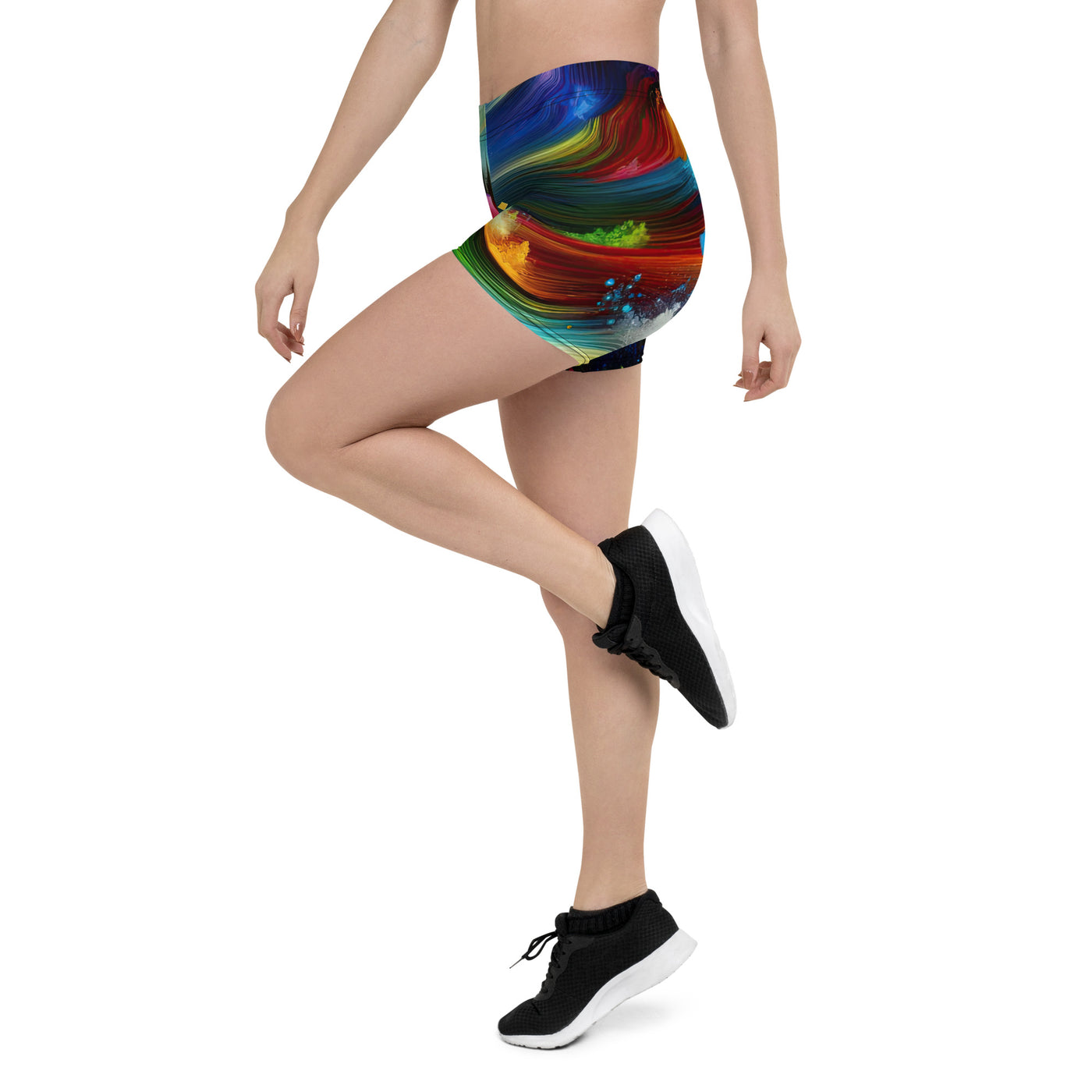 Neonfarbener Alpen Bär in abstrakten geometrischen Formen - Shorts (All-Over Print) camping xxx yyy zzz