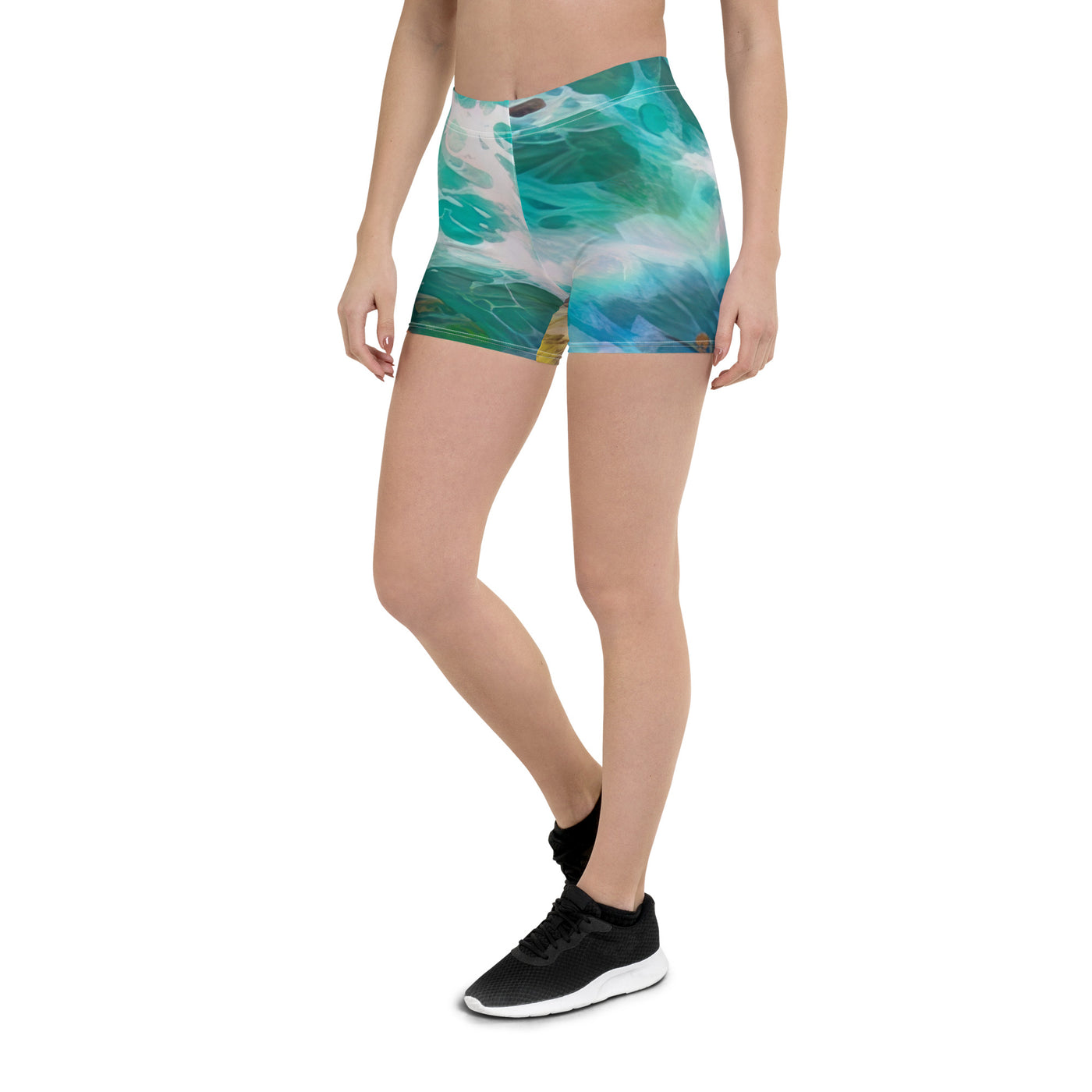 Berge, Blumen, Fluss und Steine - Malerei - Shorts (All-Over Print) camping xxx