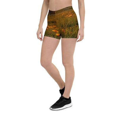 Gebirge, Sonnenblumen und Sonnenaufgang - Shorts (All-Over Print) berge xxx