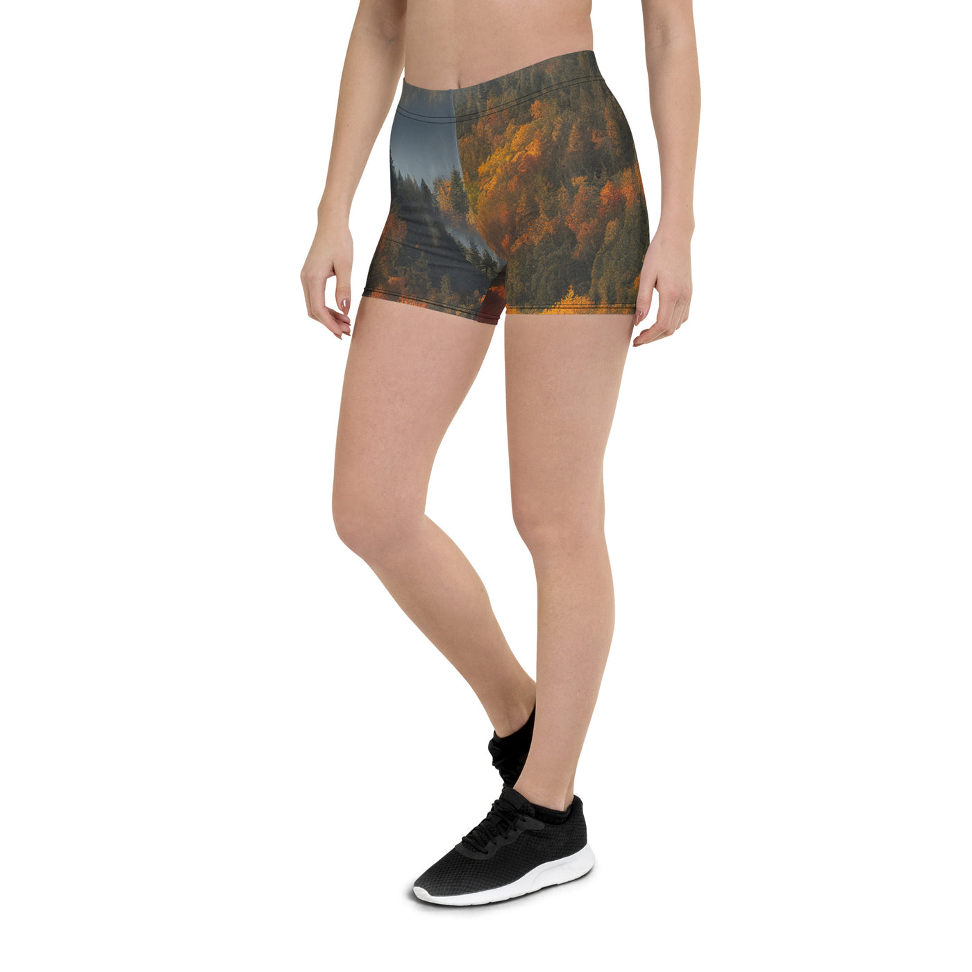 Berge, Wald und Nebel - Malerei - Shorts (All-Over Print) berge xxx