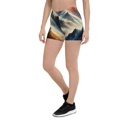 Expressionistische Alpen, Berge: Gemälde mit Farbexplosion - Shorts (All-Over Print) berge xxx yyy zzz