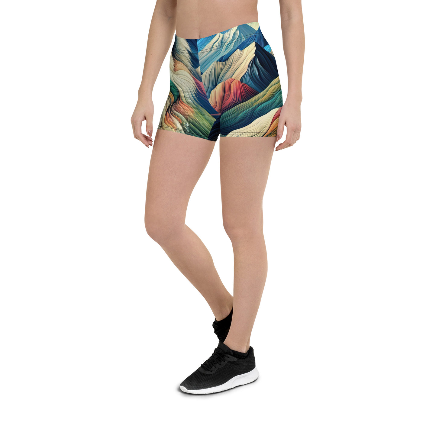 Traumhaftes Alpenpanorama mit Wolf in wechselnden Farben und Mustern (AN) - Shorts (All-Over Print) xxx yyy zzz