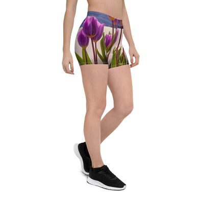 Tulpen im Schnee und in den Bergen - Blumen im Winter - Shorts (All-Over Print) berge xxx