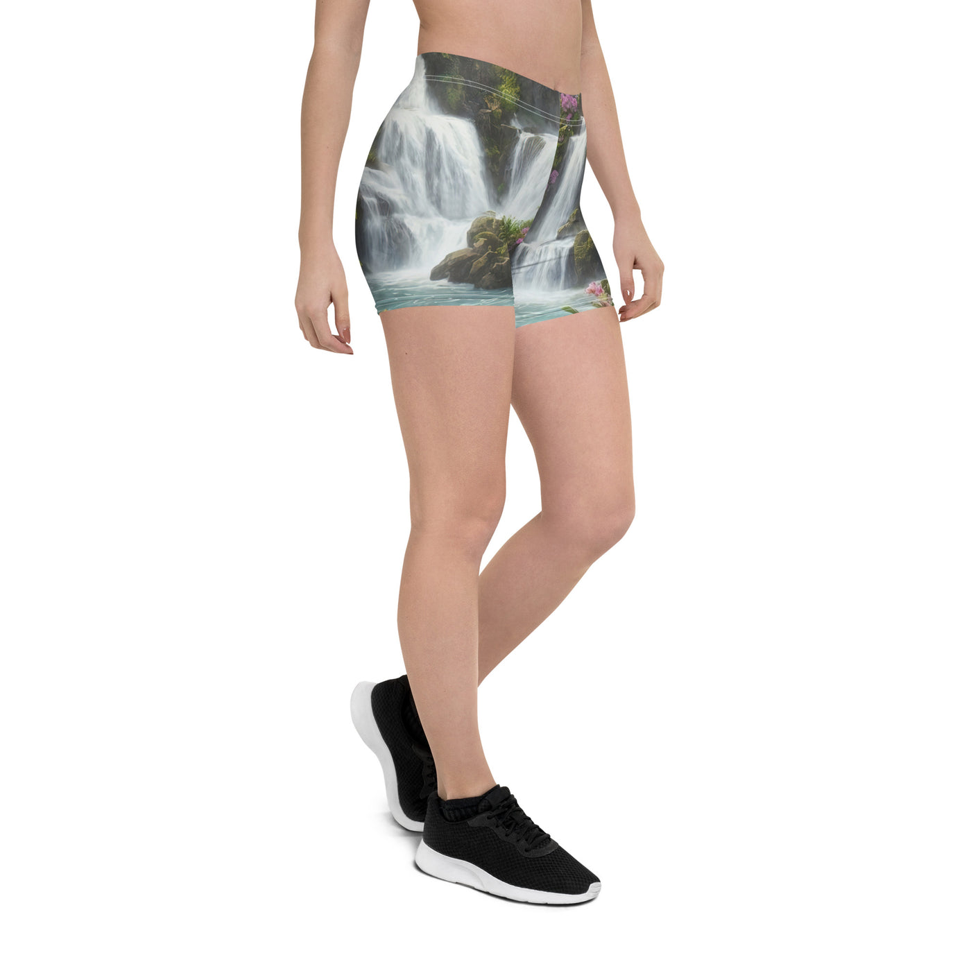 Wasserfall im Wald und Blumen - Schöne Malerei - Shorts (All-Over Print) camping xxx