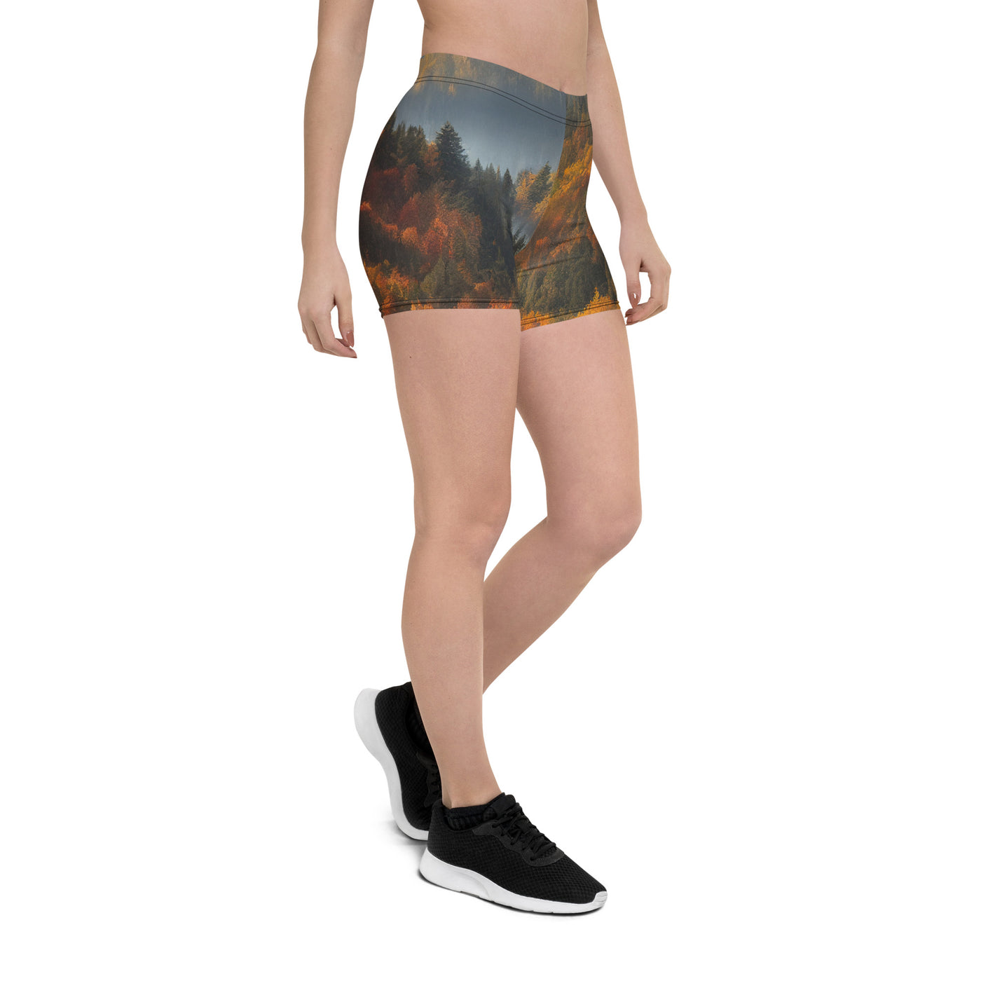 Berge, Wald und Nebel - Malerei - Shorts (All-Over Print) berge xxx