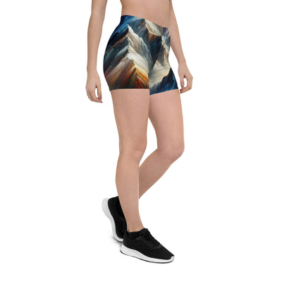 Expressionistische Alpen, Berge: Gemälde mit Farbexplosion - Shorts (All-Over Print) berge xxx yyy zzz