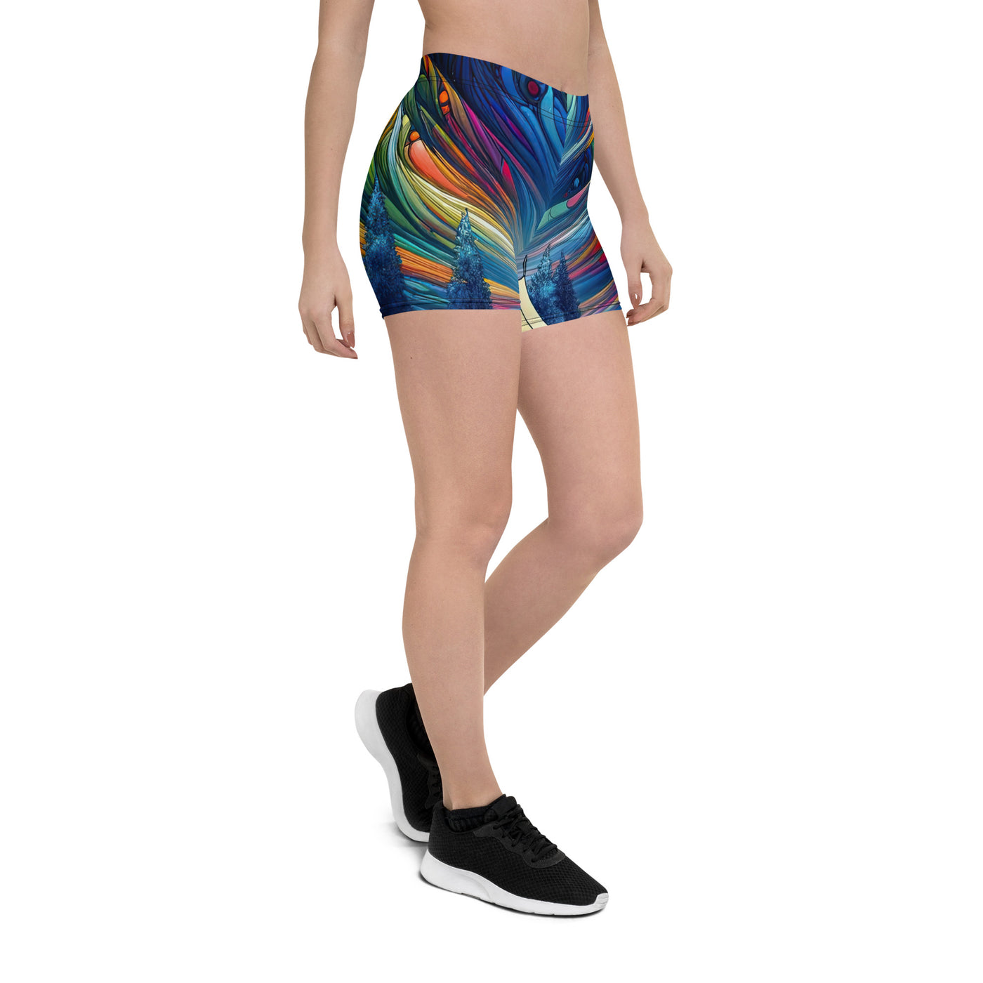 Surreale Alpen in abstrakten Farben, dynamische Formen der Landschaft - Shorts (All-Over Print) camping xxx yyy zzz