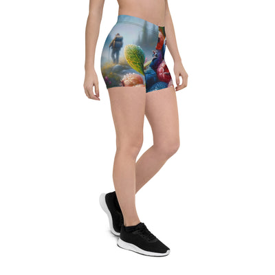 Ölgemälde einer Nahaufnahme von Alpenbeeren in satten Farben und zarten Texturen - Shorts (All-Over Print) wandern xxx yyy zzz