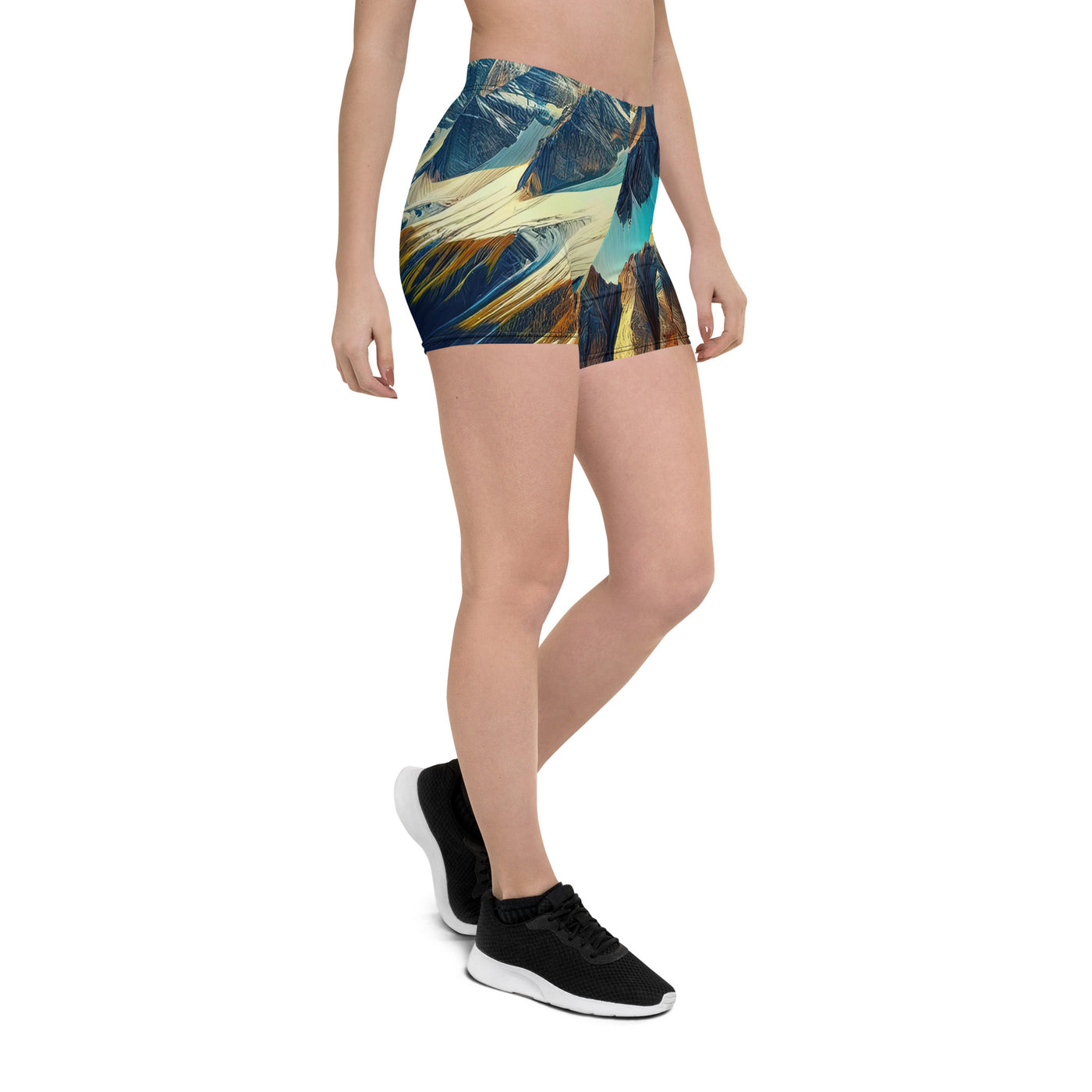 Majestätische Alpen in zufällig ausgewähltem Kunststil - Shorts (All-Over Print) berge xxx yyy zzz