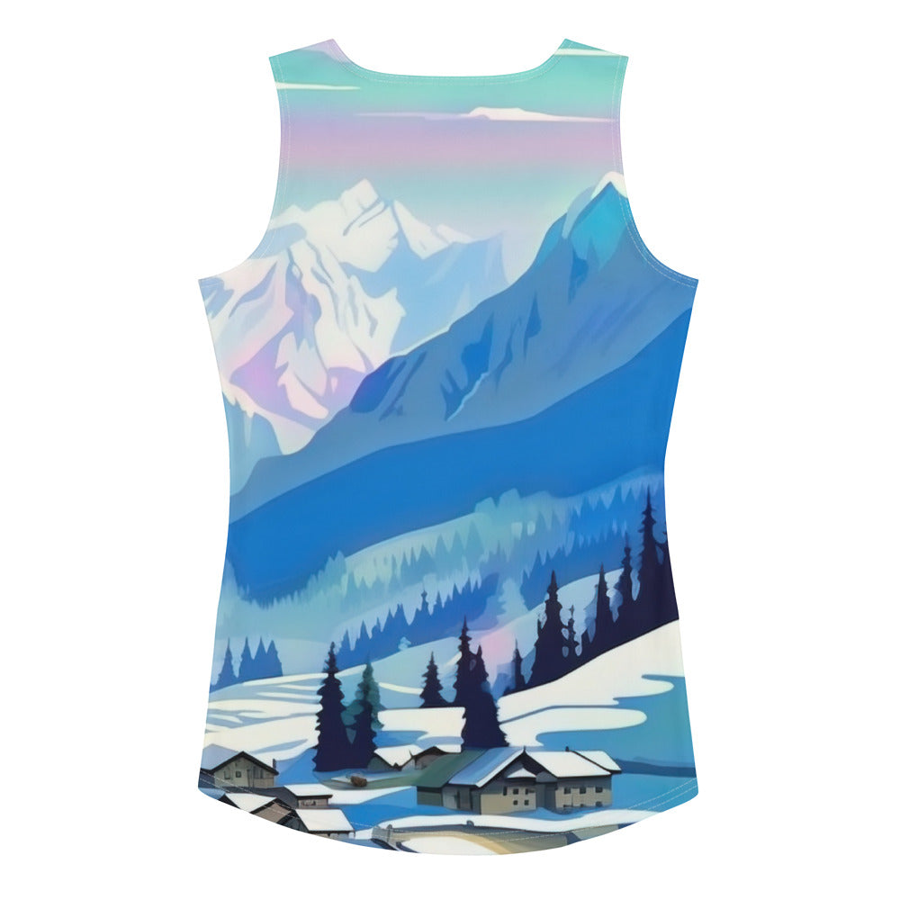 Berge und Schnee - Landschaft - Damen Tanktop (All-Over Print) ski xxx XL