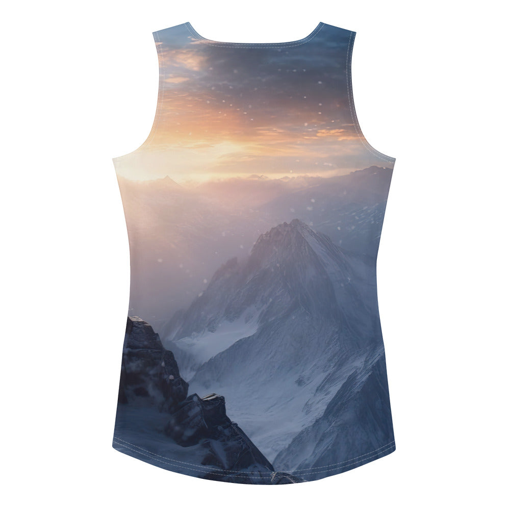 Mann auf der Spitze eines Berges - Landschaftsmalerei - Damen Tanktop (All-Over Print) berge xxx XL