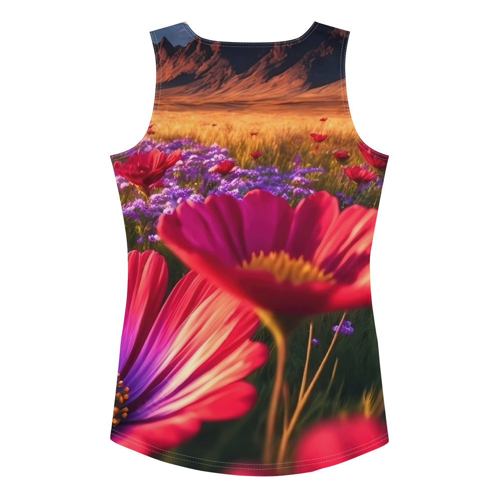 Wünderschöne Blumen und Berge im Hintergrund - Damen Tanktop (All-Over Print) berge xxx XL