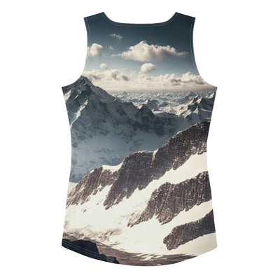 Wanderer auf Berg von hinten - Malerei - Damen Tanktop (All-Over Print) berge xxx XL