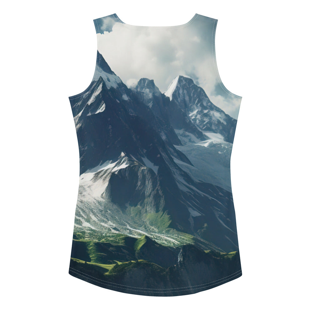 Gigantischer Berg - Landschaftsmalerei - Damen Tanktop (All-Over Print) berge xxx XL