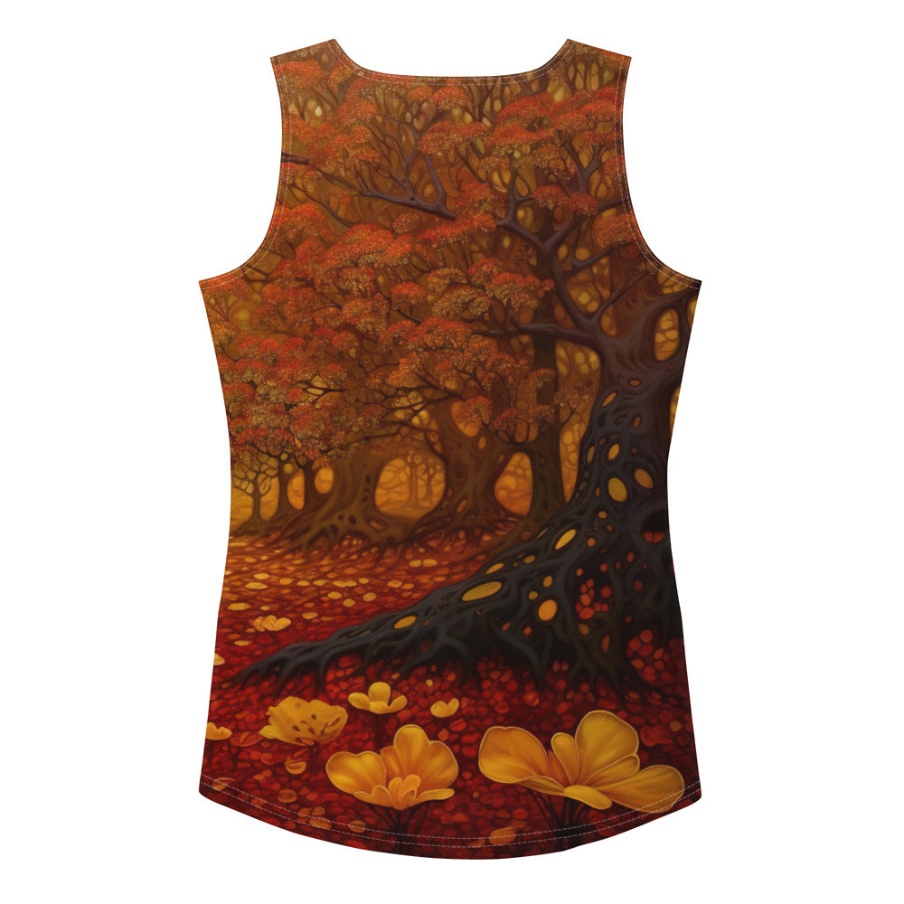 Wald im Herbst und kleiner Bach - Damen Tanktop (All-Over Print) camping xxx XL