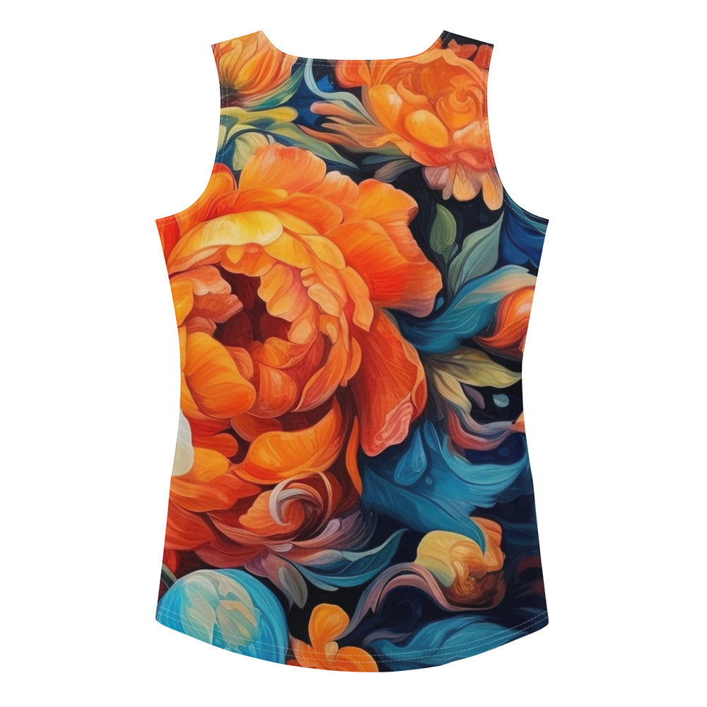 Bunte Blumen - Schöne Malerei - Damen Tanktop (All-Over Print) camping xxx XL