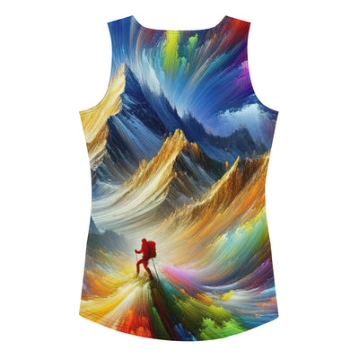 Alpen im Farbsturm mit erleuchtetem Wanderer - Abstrakt - Damen Tanktop (All-Over Print) wandern xxx yyy zzz XL