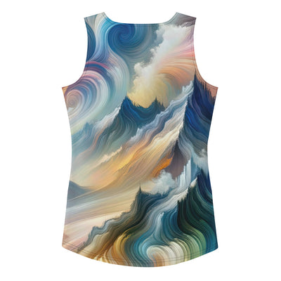 Ätherische schöne Alpen in lebendigen Farbwirbeln - Abstrakte Berge - Damen Tanktop (All-Over Print) berge xxx yyy zzz XL