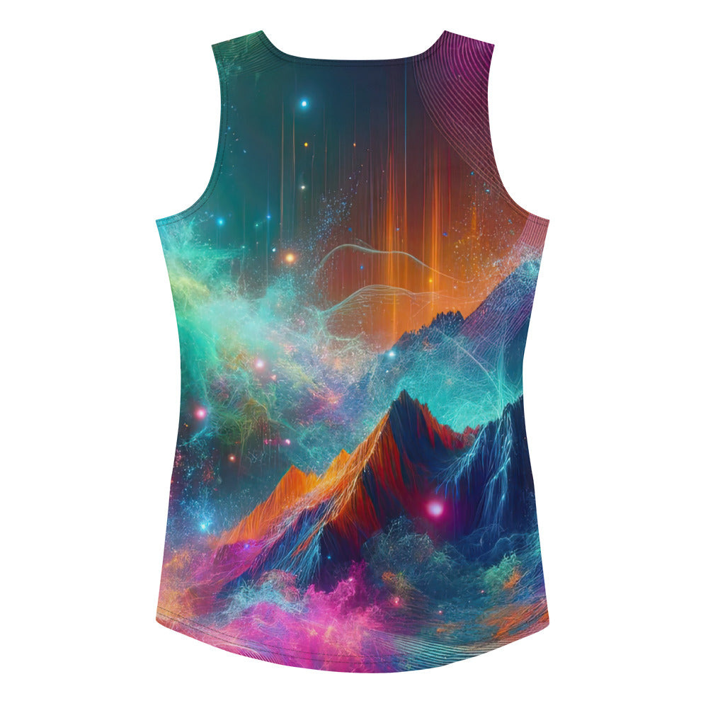 Alpen und Wolf: Lebendige Farben und schimmernde Lichtpartikel (AN) - Damen Tanktop (All-Over Print) xxx yyy zzz XL