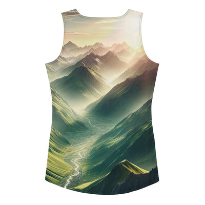 Alpen Gebirge: Fotorealistische Bergfläche mit Österreichischer Flagge - Damen Tanktop (All-Over Print) berge xxx yyy zzz XL