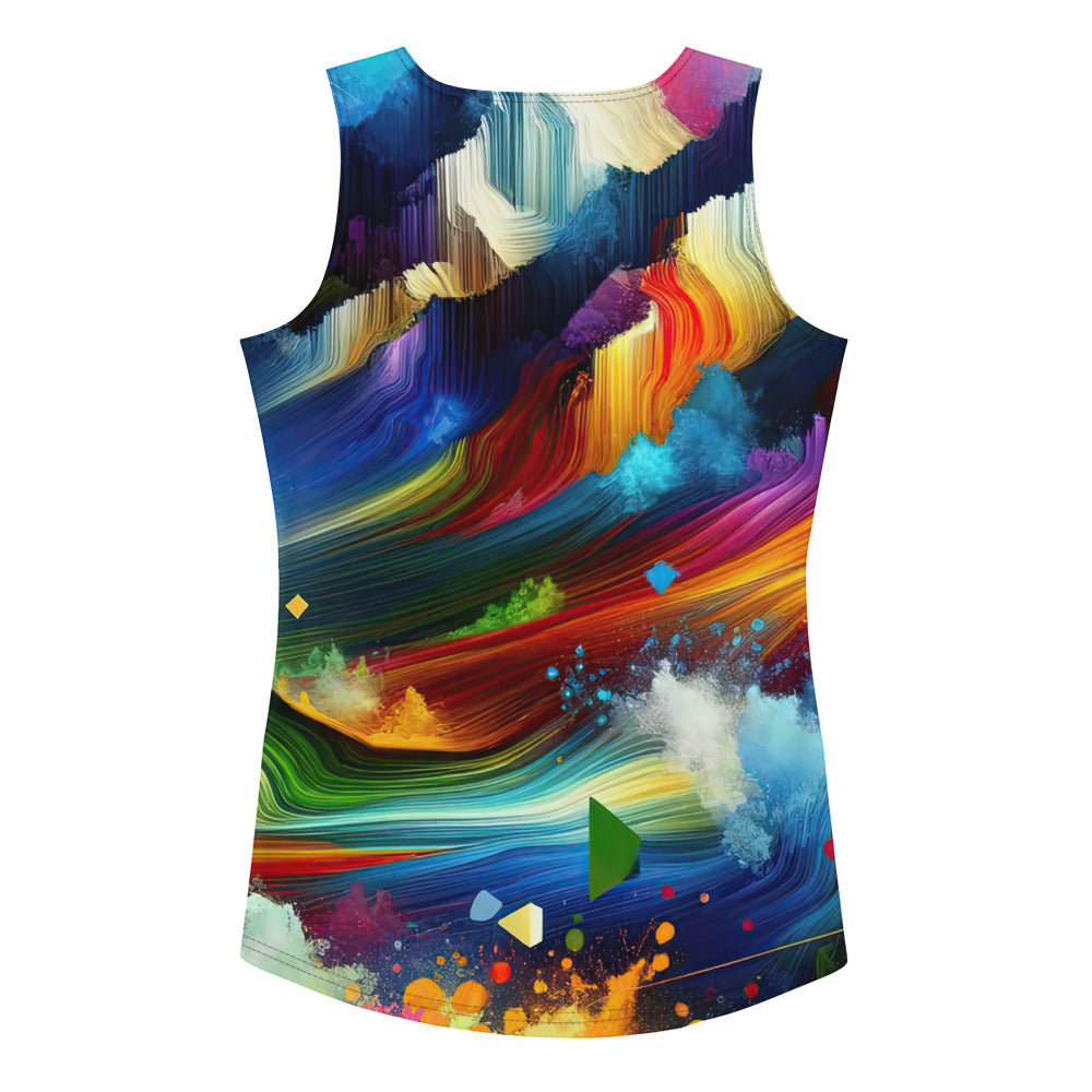 Neonfarbener Alpen Bär in abstrakten geometrischen Formen - Damen Tanktop (All-Over Print) camping xxx yyy zzz XL