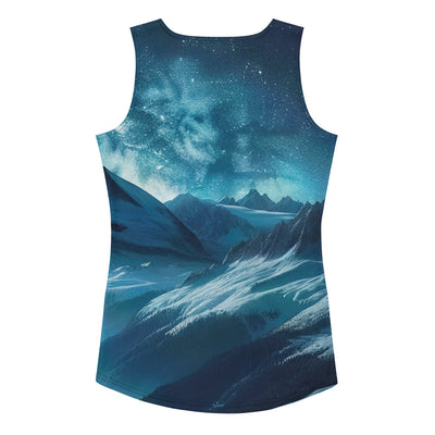 Winterabend in den Bergen: Digitale Kunst mit Sternenhimmel - Damen Tanktop (All-Over Print) berge xxx yyy zzz XL