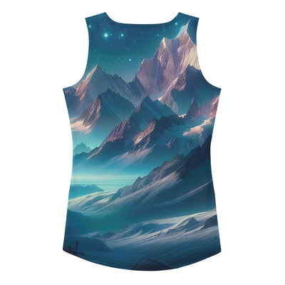 Stille Alpennacht: Digitale Kunst mit Gipfeln und Sternenteppich - Damen Tanktop (All-Over Print) wandern xxx yyy zzz XL