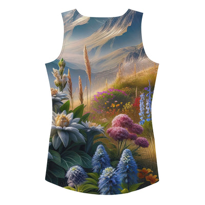 Alpine Flora: Digitales Kunstwerk mit lebendigen Blumen - Damen Tanktop (All-Over Print) berge xxx yyy zzz XL