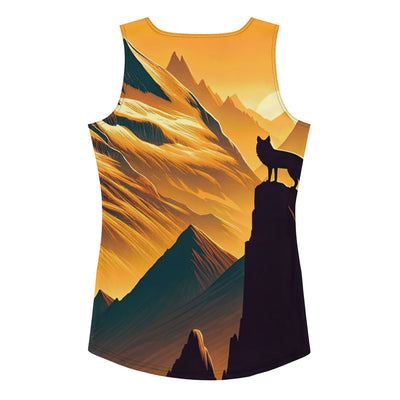 Fuchs in Alpen-Sonnenuntergang, goldene Berge und tiefe Täler - Damen Tanktop (All-Over Print) camping xxx yyy zzz XL